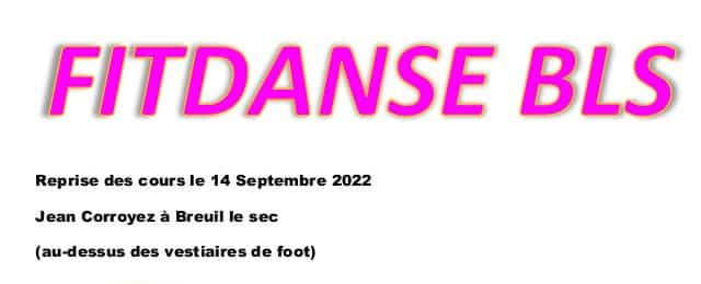 FITDANSE – REPRISE DES COURS LE 14 SEPTEMBRE 2022