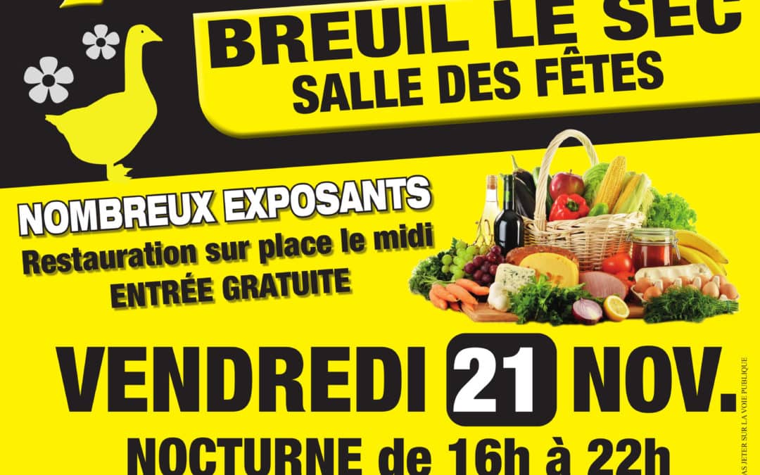 MARCHE FERMIER – BREUIL-LE-SEC – 21, 22 ET 23 NOVEMBRE